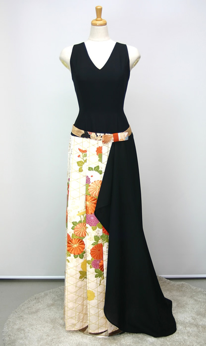 着物ドレスや和ドレスの留袖ドレス レンタル パーティードレス