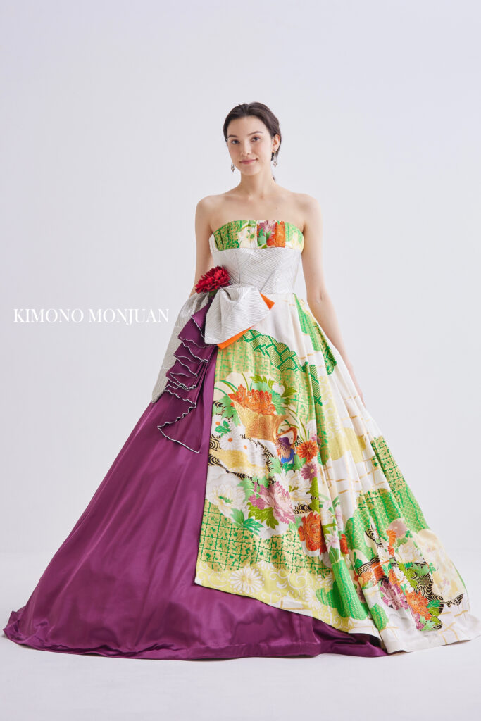 振袖と帯を使った一点物のウェディングドレス｜レンタル・購入（大阪・東京銀座・全国対応）