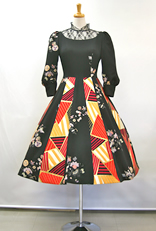 卒業式にに羽織と帯を着物リメイクしたオーダーメイドの一点もの着物ドレス（大阪・東京銀座・全国）