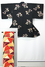 卒業式にに羽織と帯を着物リメイクしたオーダーメイドの一点もの着物ドレス（大阪・東京銀座・全国）