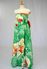 ウエディングドレスに振袖・帯を着物リメイクしたオーダーメイドの一点もの着物ドレス（大阪・東京銀座・全国）