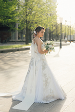 ウエディングドレスに打掛白無垢を着物リメイクしたオーダーメイドの一点もの着物ドレス（大阪・東京銀座・全国）