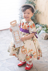 七五三にお母様の着物ドレスからリメイクオーダーメイド（大阪・東京銀座）