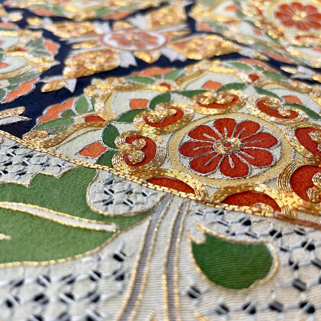 気品高い京友禅の新品の留袖地