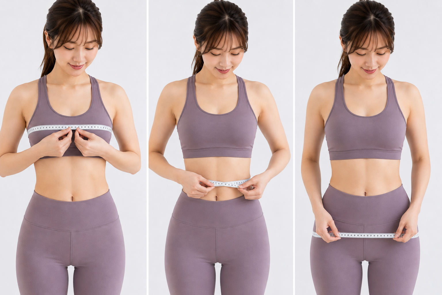 採寸の仕方。バスト、ウエスト、ヒップの寸法の測り方。メージャーの位置。